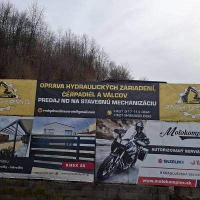 Montáž baneru Kysucké Nové Mesto